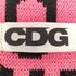 シーディージーコムデギャルソン CDG COMME des GARCONS 阪急 ピンクCDGロゴ フリンジ マフラー レディース