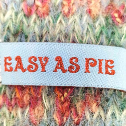 EASY AS PIE マルチカラー デザイン切替 ボンボン ニットマフラー レディース