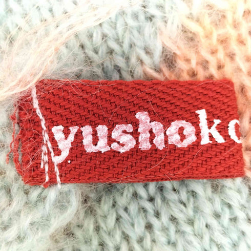 yusho kobayashi マルチカラー アーガイル 大判マフラー レディース