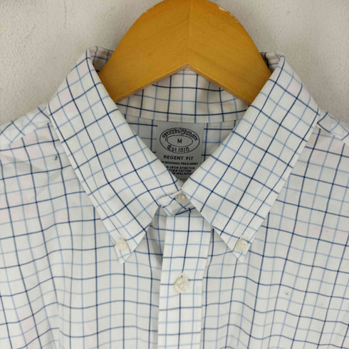 ブルックスブラザーズ BROOKS BROTHERS REGENT FIT ボタンダウン チェック柄 長袖 シャツ メンズ import:M
