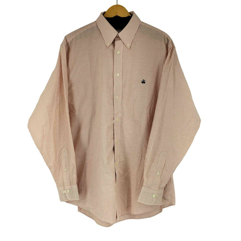 ブルックスブラザーズ 346 BROOKS BROTHERS ボタンダウン ストライプ柄 長袖 シャツ メンズ import:L