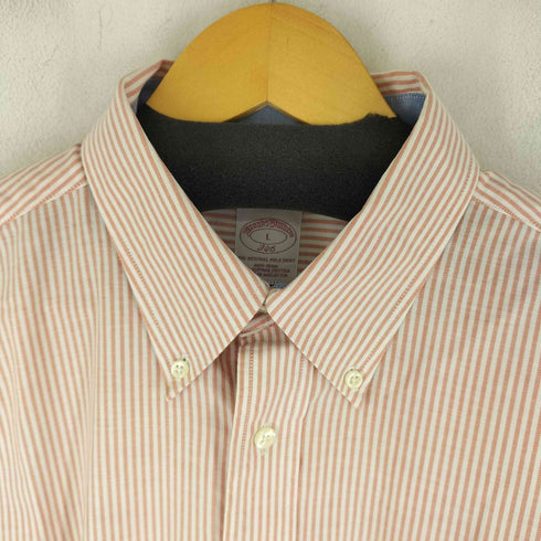 ブルックスブラザーズ 346 BROOKS BROTHERS ボタンダウン ストライプ柄 長袖 シャツ メンズ import:L