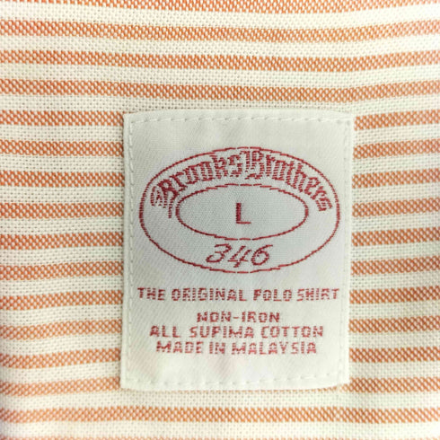 ブルックスブラザーズ 346 BROOKS BROTHERS ボタンダウン ストライプ柄 長袖 シャツ メンズ import:L