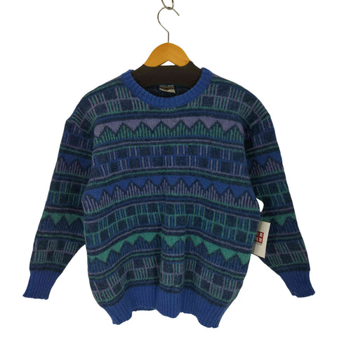 ICEWEAR Euro vintage アイスランド製 総柄 ビンテージニット メンズ import:L