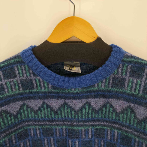 ICEWEAR Euro vintage アイスランド製 総柄 ビンテージニット メンズ import:L