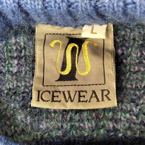 ICEWEAR Euro vintage アイスランド製 総柄 ビンテージニット メンズ import:L