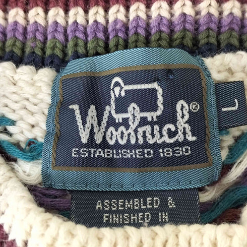 ウールリッチ WOOLRICH ノルディック柄 クルーネックニット メンズ import:L