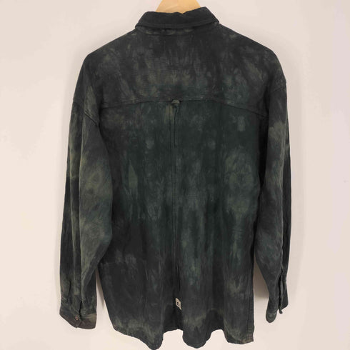 NATURAL THREADS 総柄 比翼 シャツ メンズ L/G