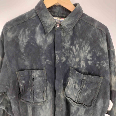 NATURAL THREADS 総柄 比翼 シャツ メンズ L/G