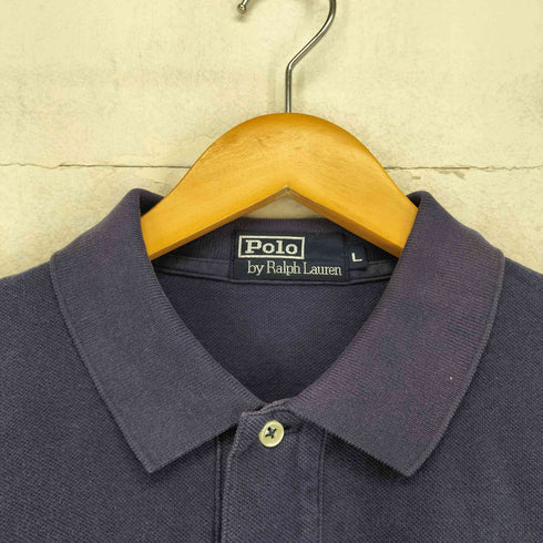 ポロバイラルフローレン Polo by RALPH LAUREN ポニー刺繍 鹿の子 L/S ポロシャツ メンズ import:L