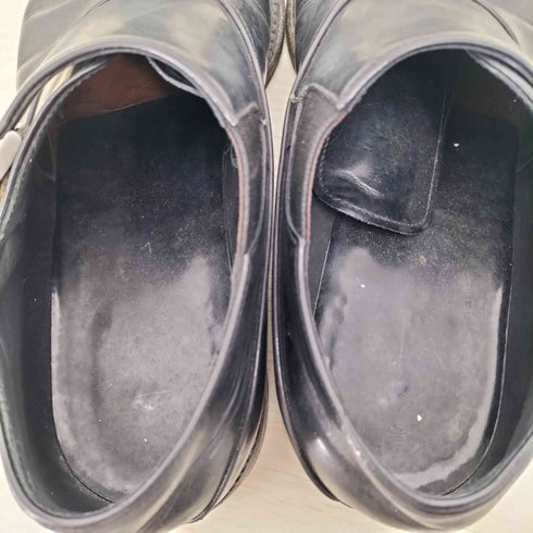 プラダ PRADA サイドゴア モンクストラップ レザーシューズ メンズ 6 1/2
