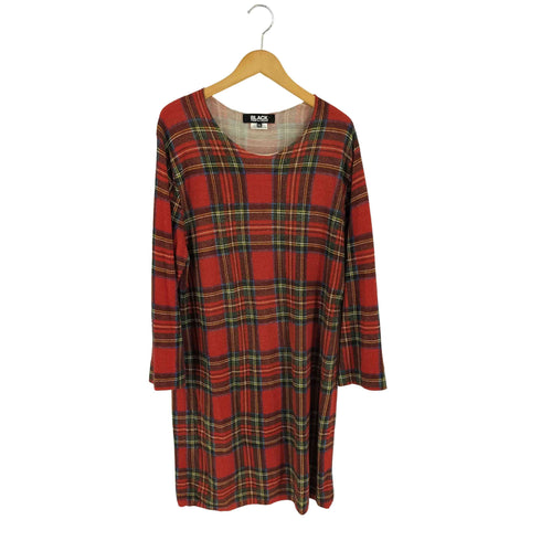 ブラックコムデギャルソン BLACK COMME des GARCONS AD2016 タータンチェックニットワンピース レディース JPN:XXL