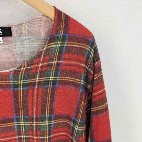 ブラックコムデギャルソン BLACK COMME des GARCONS AD2016 タータンチェックニットワンピース レディース JPN:XXL