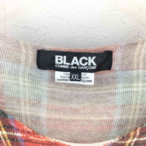 ブラックコムデギャルソン BLACK COMME des GARCONS AD2016 タータンチェックニットワンピース レディース JPN:XXL