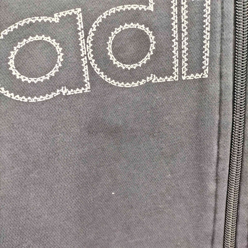 アディダス adidas 00s ロゴ ステッチプリント ジップアップパーカー メンズ import:M