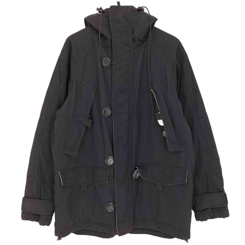 アルマーニジーンズ ARMANI JEANS 裏地キルティング フーデッド 中綿 ナイロンジャケット メンズ I:46 / USA:30