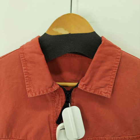 ストーンアイランド STONE ISLAND Brushed Cotton Canvas Zip Overshirt ガーメントダイ ジップ オーバーシャツ メンズ import:L