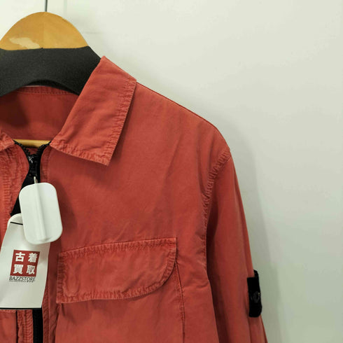 ストーンアイランド STONE ISLAND Brushed Cotton Canvas Zip Overshirt ガーメントダイ ジップ オーバーシャツ メンズ import:L
