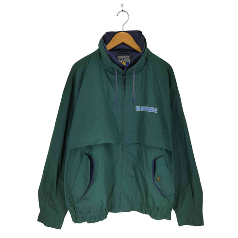 企業ロゴ刺繍 スタンドカラー ウォームアップジャケット メンズ JPN:XL