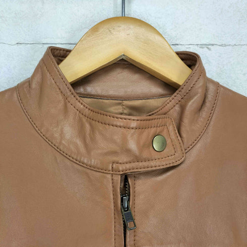 mujent lamb leather レザーシングルライダースジャケット レディース 3L