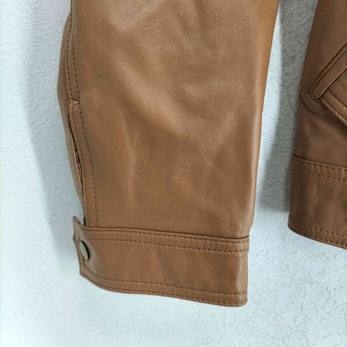 mujent lamb leather レザーシングルライダースジャケット レディース 3L