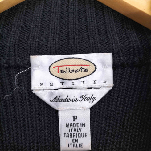 タルボット TALBOTS イタリア製 切替ドライバーズニット レディース P
