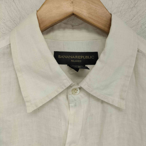 バナナリパブリック BANANA REPUBLIC リネン100 長袖シャツ メンズ import:M