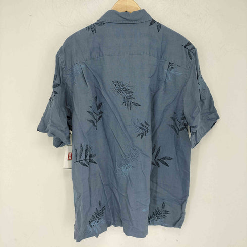 エディーバウアー Eddie Bauer リネン コットン ボタニカル柄 アロハシャツ メンズ import:L