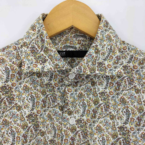 ニジュウサンクオム 23区HOMME 花柄 レギュラーカラー シャツ レディース JPN:44