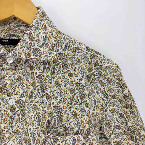 ニジュウサンクオム 23区HOMME 花柄 レギュラーカラー シャツ レディース JPN:44