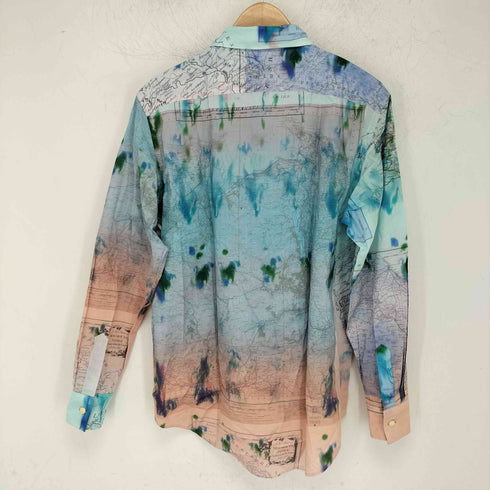 ポールスミス Paul Smith 地図柄 長袖 コットンシャツ メンズ import:M