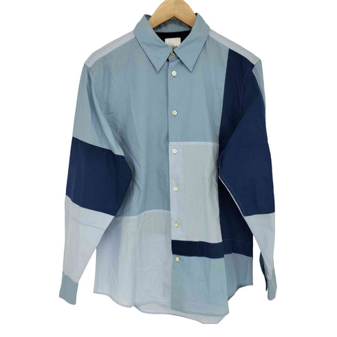 ポールスミス Paul Smith パッチワーク 長袖 コットンシャツ メンズ import:M