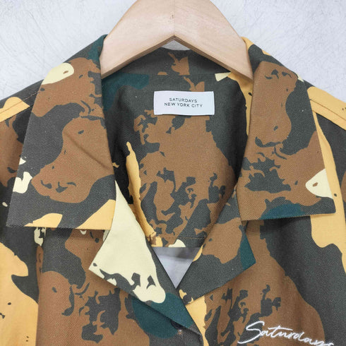サタデーズニューヨークシティ Saturdays NYC Canty Earth Shirt カモ柄オープンカラーシャツ メンズ