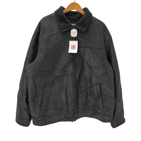 ジョージ GEORGE フェイクレザー 襟ボア ジップアップ ジャケット メンズ import:XL