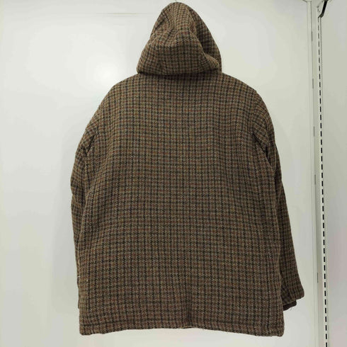 ハリスツイード Harris Tweed 千鳥格子 ツイード フーデッド ダウンジャケット メンズ 40