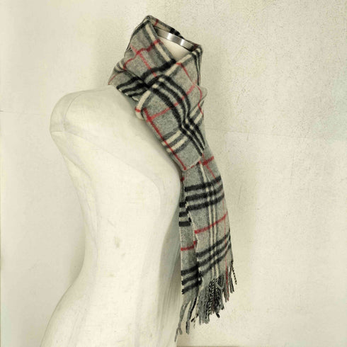 バーバリーロンドン BURBERRY LONDON 英国製 LAMBSWOOL 100% ノバチェックマフラー レディース