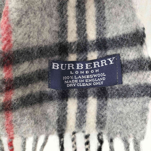 バーバリーロンドン BURBERRY LONDON 英国製 LAMBSWOOL 100% ノバチェックマフラー レディース
