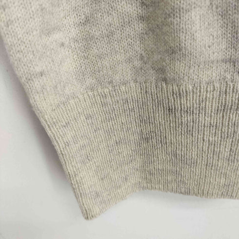 バーバリーブラックレーベル BURBERRY BLACK LABEL ウール カシミヤ混 ロゴ刺繍 Vネック カーディガン メンズ JPN:2