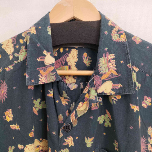 テラ TELA 総柄 S/S オープンカラーシャツ レディース