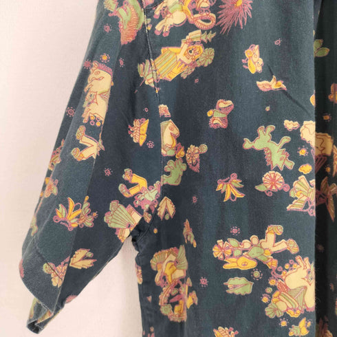 テラ TELA 総柄 S/S オープンカラーシャツ レディース