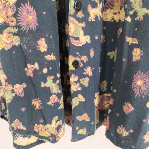 テラ TELA 総柄 S/S オープンカラーシャツ レディース