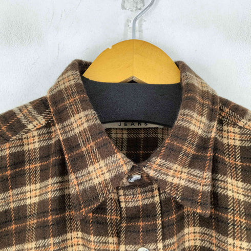 カンサイジーンズ KANSAI JEANS フラップポケット ウール チェック シャツ メンズ JPN:L