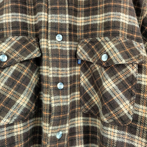 カンサイジーンズ KANSAI JEANS フラップポケット ウール チェック シャツ メンズ JPN:L