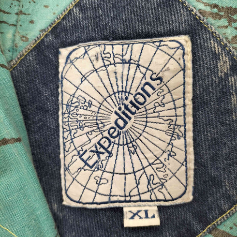 Expeditions 90s 中綿 ジップアップ デニムジャケット メンズ import:XL