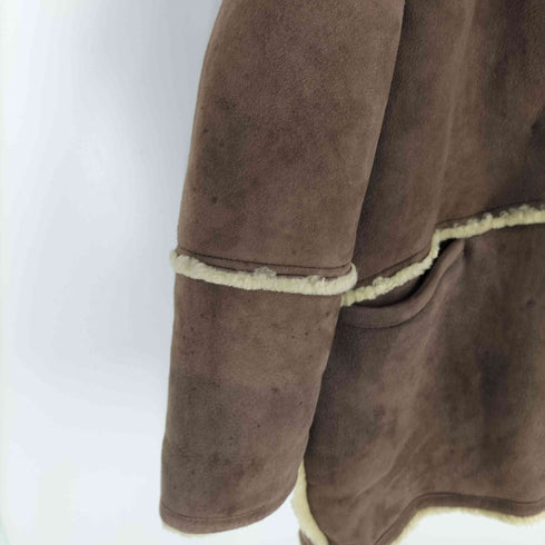 本革 リアルムートン ジップアップコート メンズ 50