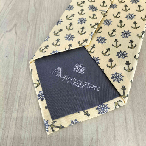 アクアスキュータム AQUASCUTUM 総柄シルクネクタイ メンズ