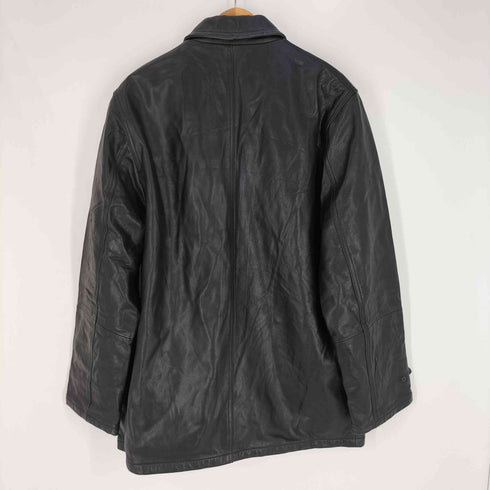 VERA PELLE 裏地キルティング レザー 比翼コート メンズ import:M