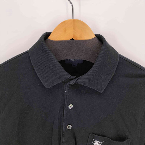 バーバリーゴルフ BURBERRY GOLF ホースロゴ刺繍L/Sポロシャツ メンズ L
