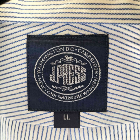 ジェイプレス J.PRESS S/S ストライプボタンダウンシャツ メンズ LL