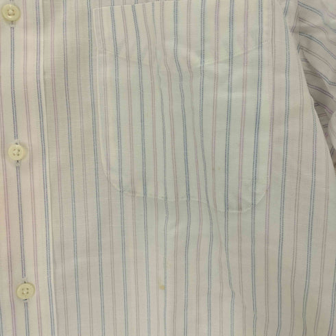ジェイプレス J.PRESS S/S マルチカラーストライプ ボタンダウンシャツ メンズ LL